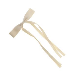 Double Bow Hair Clips Beige